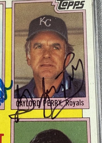 1984 Topps #6 Johnny Bench Carl Yastrzemski Gaylord Perry Signed HOF Psa 9 Auto