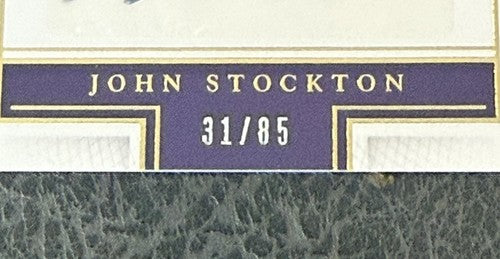 2015/16 National Treasures Material John Stockton Patch Jersey Auto /85 Jazz HOF