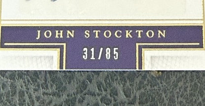 2015/16 National Treasures Material John Stockton Patch Jersey Auto /85 Jazz HOF