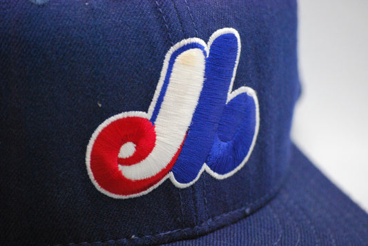 Vintage New Era 5950 Montreal Expos Diamond Collection Fitted Hat Size 7 1/4