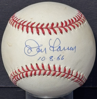Don Larsen Signed Official AL Baseball 10 8 56 Auto PSA COA Yankees Perfect Game