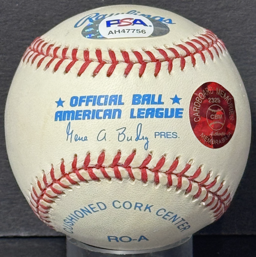 Don Larsen Signed Official AL Baseball 10 8 56 Auto PSA COA Yankees Perfect Game