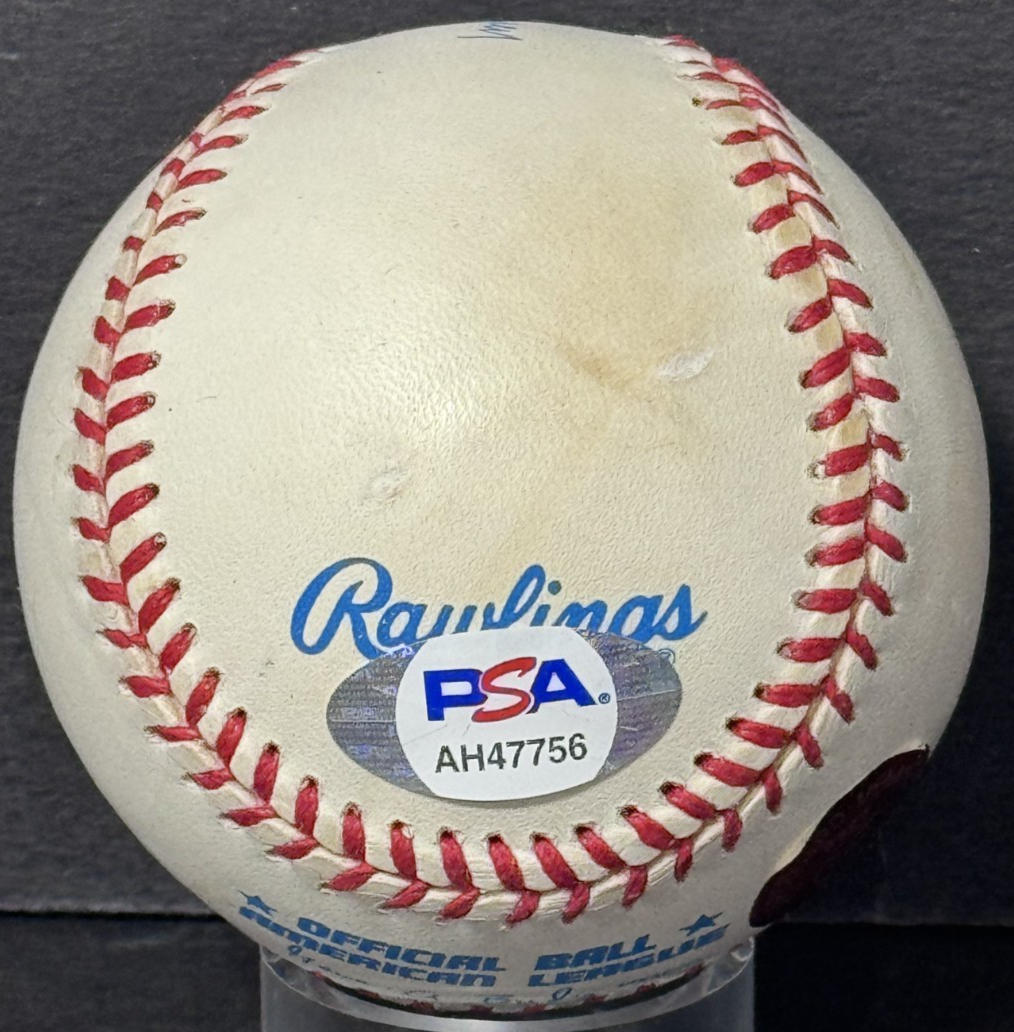 Don Larsen Signed Official AL Baseball 10 8 56 Auto PSA COA Yankees Perfect Game