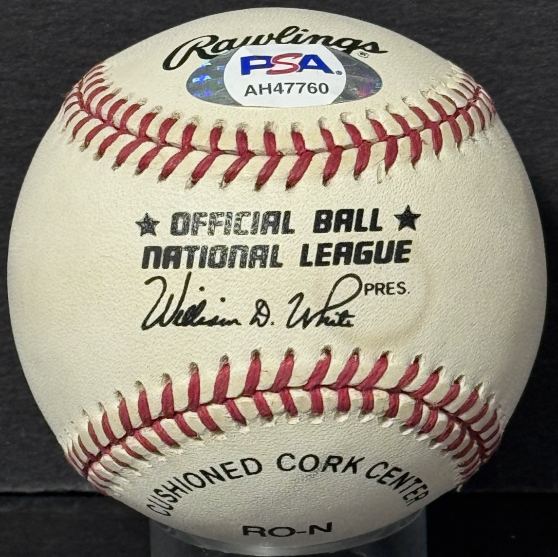 Johnny Vander Meer Signed NL Baseball Dated Back 2 Back No Hitter Auto Reds PSA