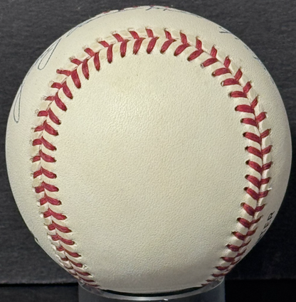 Johnny Vander Meer Signed NL Baseball Dated Back 2 Back No Hitter Auto Reds PSA