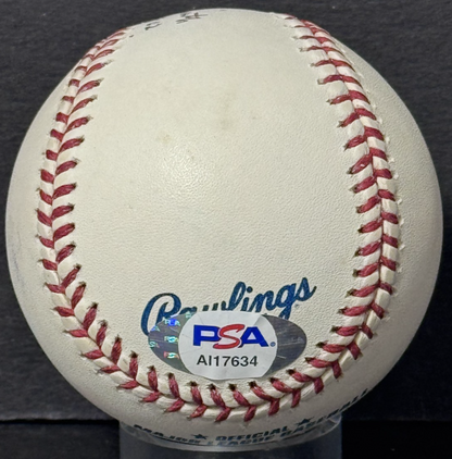Ozzie Smith Signed Official MLB Baseball HOF 02 Auto PSA COA St Louis Cardinals