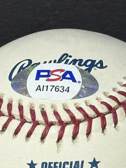 Ozzie Smith Signed Official MLB Baseball HOF 02 Auto PSA COA St Louis Cardinals