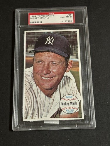 1964 Topps Giants # 25 Mickey Mantle PSA 8 NM - Mint Centered Beauty HOF Yankees
