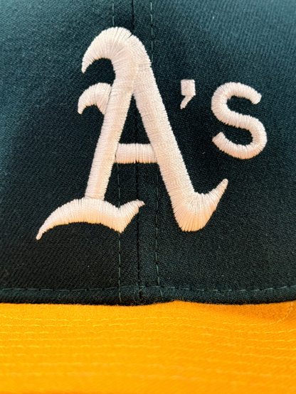 Vintage New Era Oakland A's Diamond Collection Fitted Hat Size 7 1/4