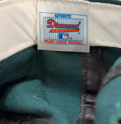 Vintage New Era Oakland A's Diamond Collection Fitted Hat Size 7 1/4