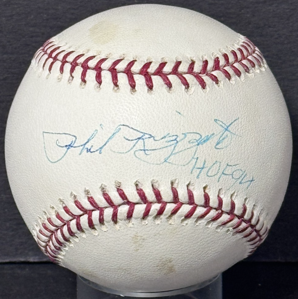 Phil Rizzuto Signed Official MLB Baseball HOF 94 Auto Triple Crown COA Yankees
