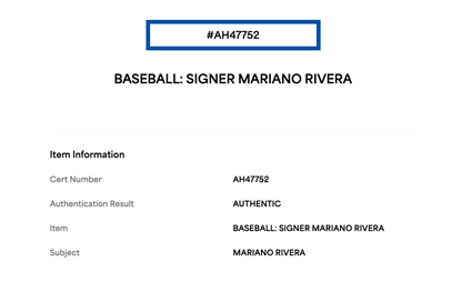 Mariano Rivera #42 Signed Official MLB Baseball Auto PSA COA NY Yankees HOF