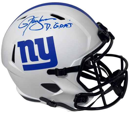 Lawrence Taylor Signed Lunar Speed Replica Helmet D Goat Auto BAS COA Giants HOF