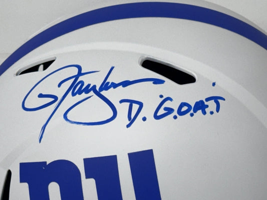 Lawrence Taylor Signed Lunar Speed Replica Helmet D Goat Auto BAS COA Giants HOF