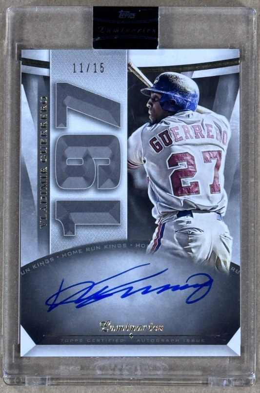 2021 Topps Luminaries Vladimir Guerrero Home Run Kings Auto /15 Encased Expos