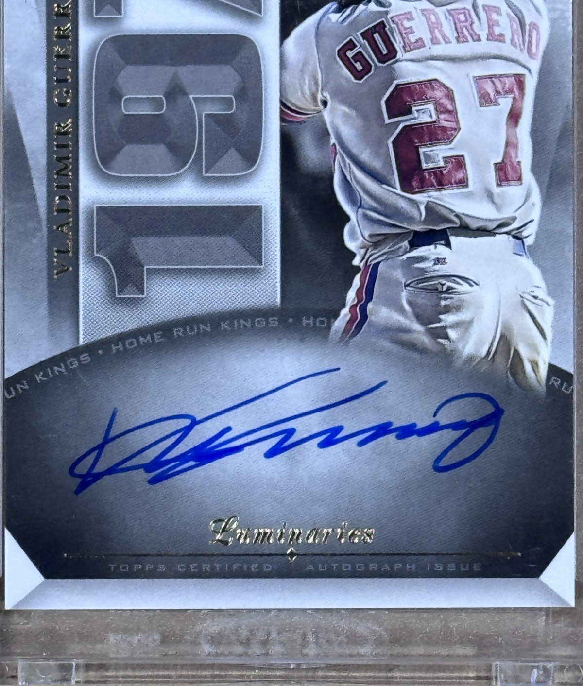 2021 Topps Luminaries Vladimir Guerrero Home Run Kings Auto /15 Encased Expos