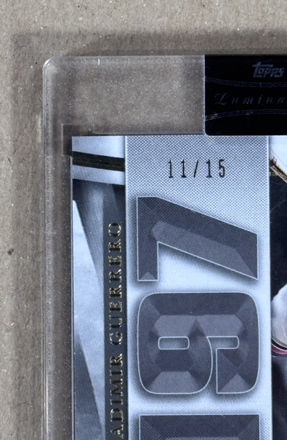 2021 Topps Luminaries Vladimir Guerrero Home Run Kings Auto /15 Encased Expos