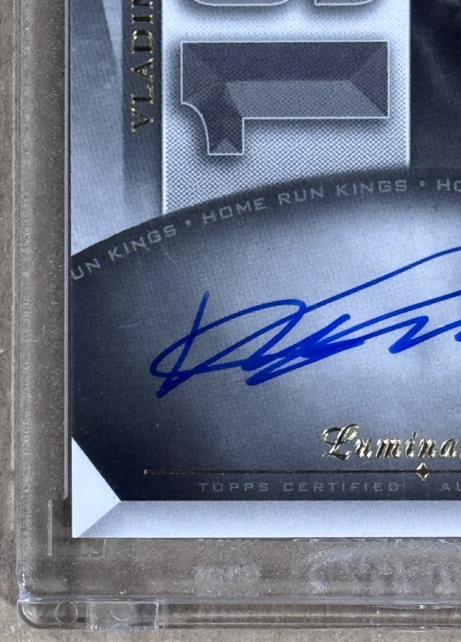 2021 Topps Luminaries Vladimir Guerrero Home Run Kings Auto /15 Encased Expos