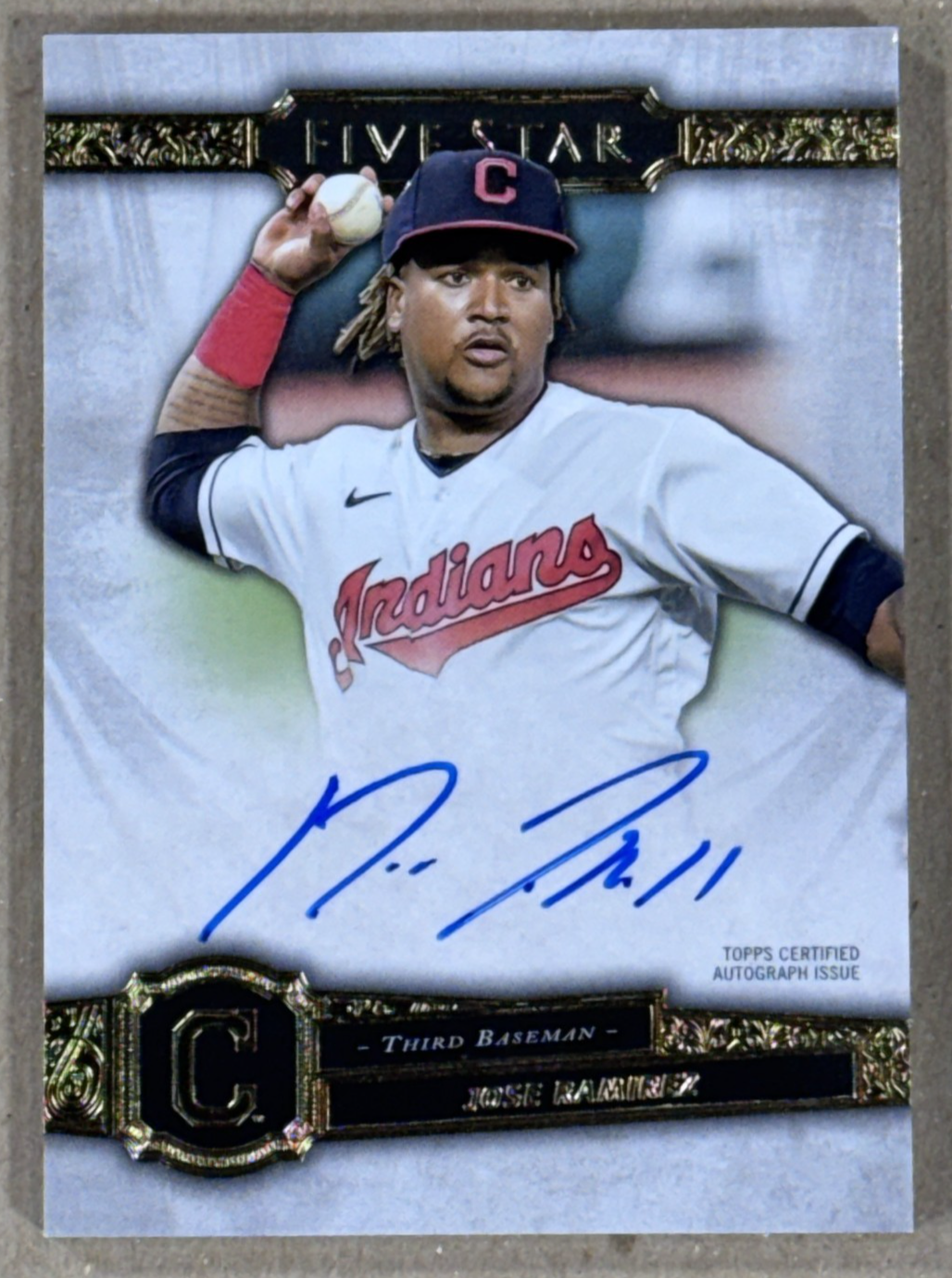 2021 Topps Five Star Jose Ramirez Auto #FSA-JR Cleveland Guardians