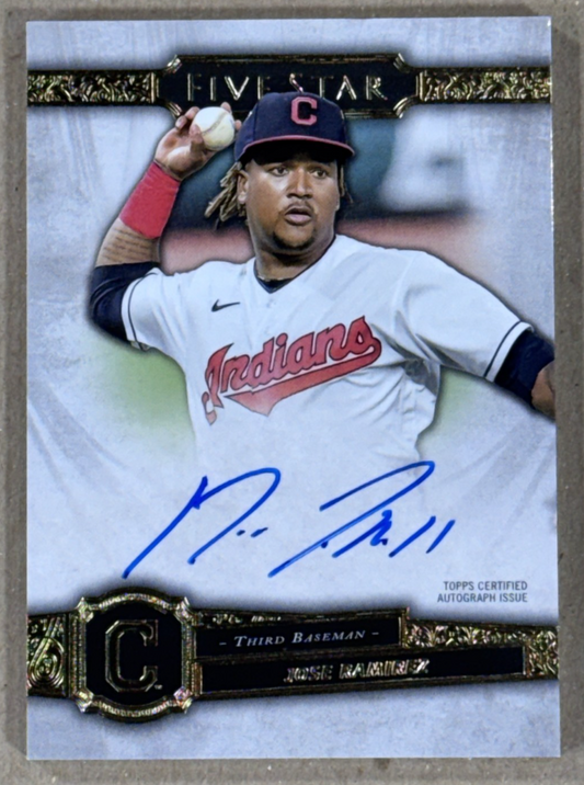 2021 Topps Five Star Jose Ramirez Auto #FSA-JR Cleveland Guardians