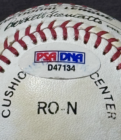 Carl Hubbell Signed Official NL Baseball Auto PSA COA NY Giants HOF