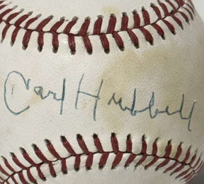 Carl Hubbell Signed Official NL Baseball Auto PSA COA NY Giants HOF