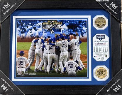 Los Angeles Dodgers 2020 World Series Champions LE Highland Mint Framed Photo