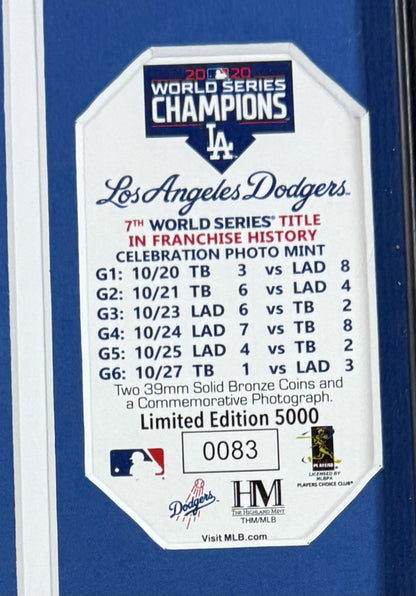 Los Angeles Dodgers 2020 World Series Champions LE Highland Mint Framed Photo