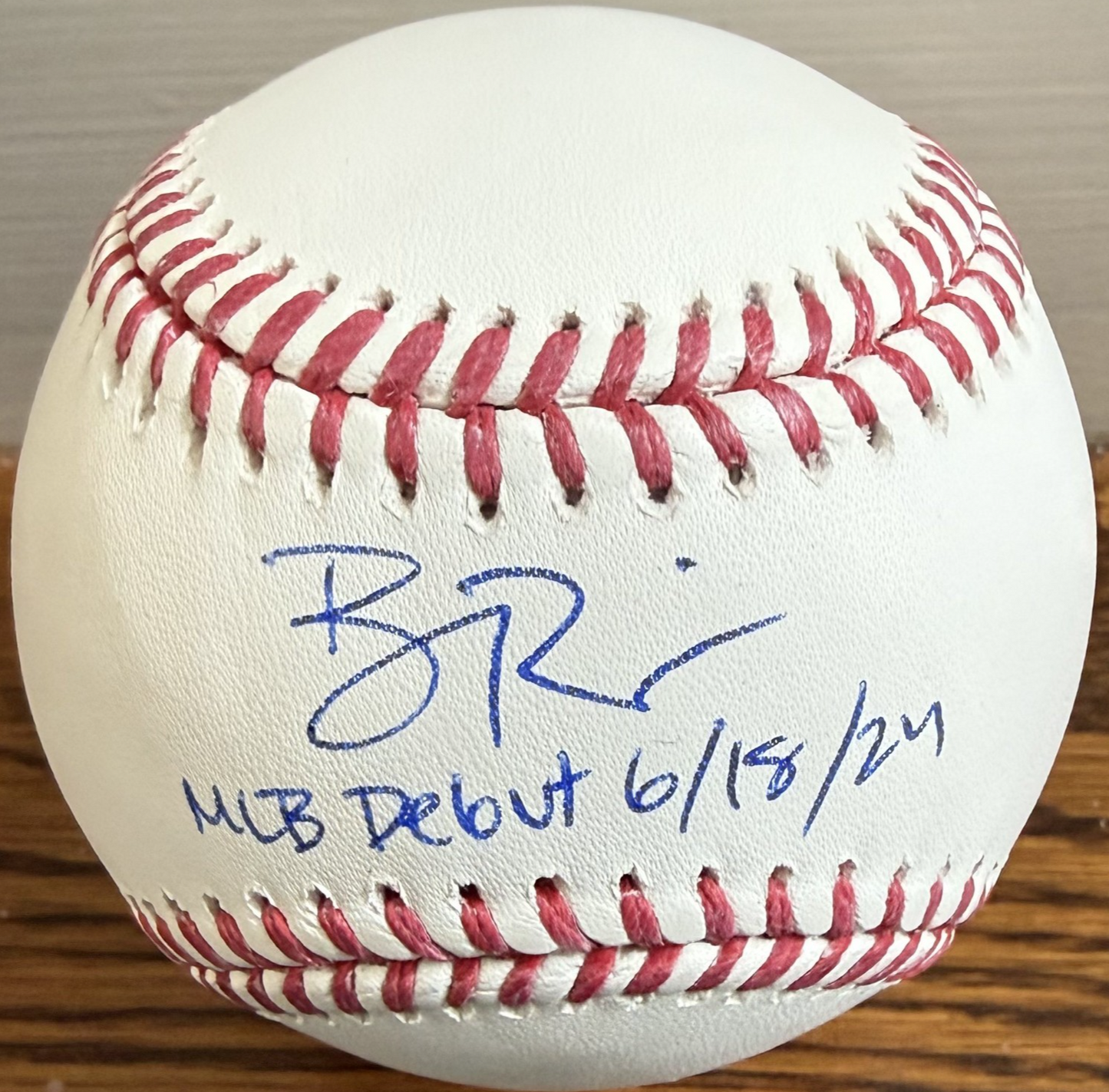 Ben Rice Signed Official MLB Baseball NY Yankees MLB Debut Auto Steiner CX COA
