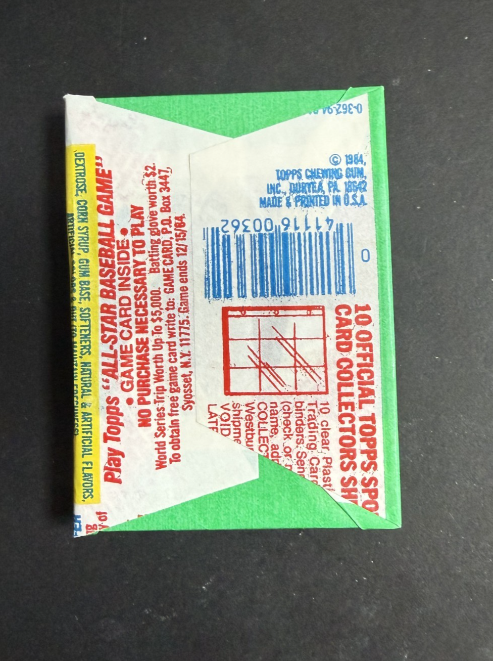 1984 Topps Baseball Wax Box FASC From a Sealed Case Don Mattingly Rc