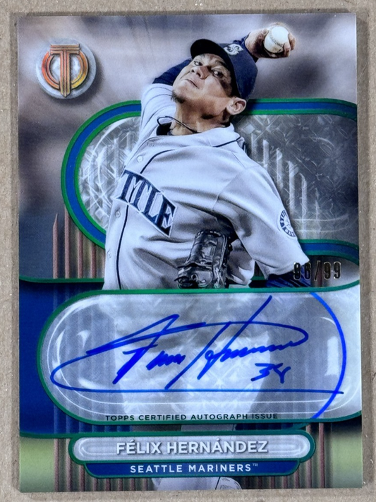 2024 Topps Tribute Felix Hernandez Auto /99 #TA-FHE Seattle Mariners Mint
