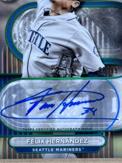2024 Topps Tribute Felix Hernandez Auto /99 #TA-FHE Seattle Mariners Mint