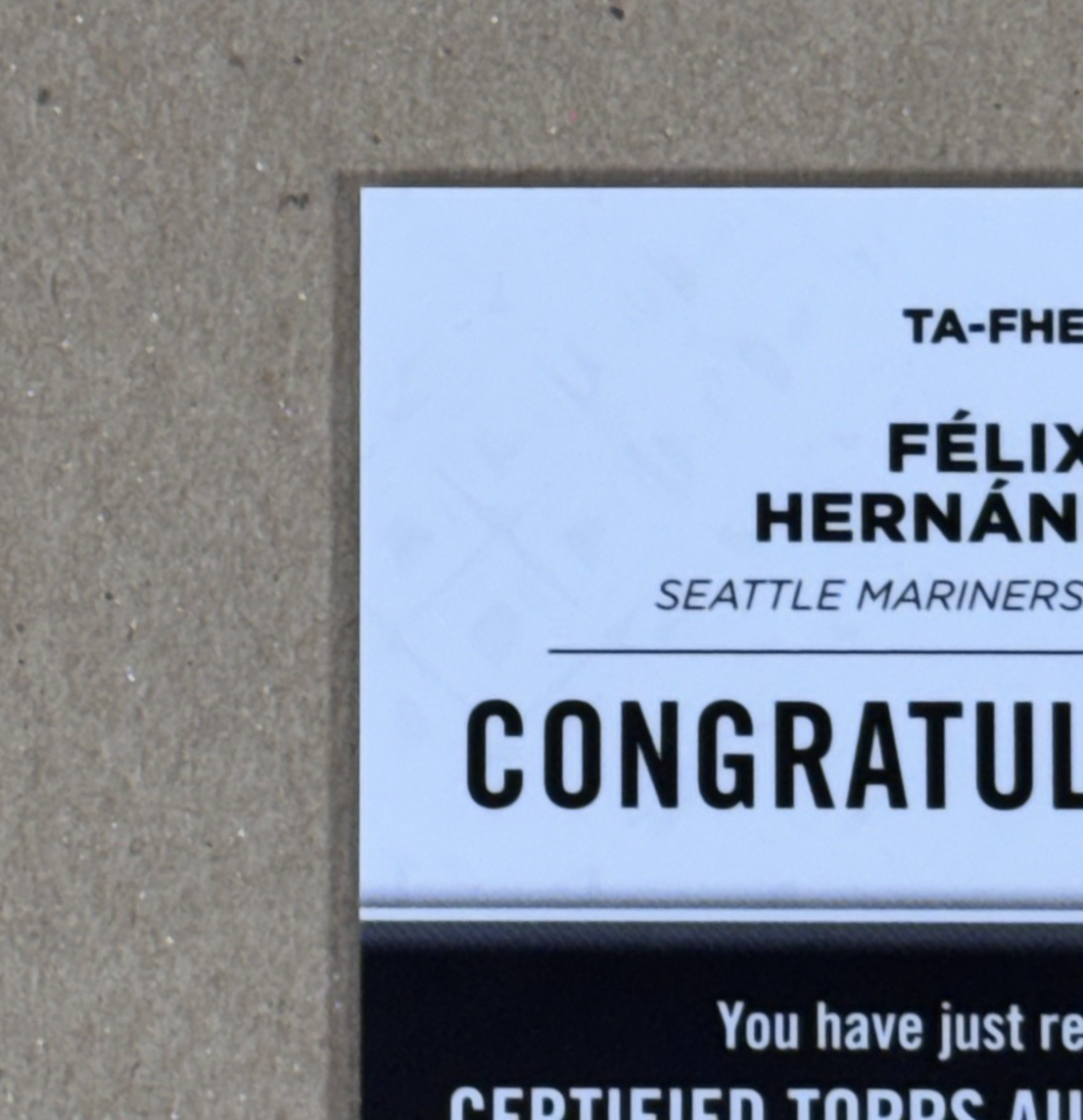2024 Topps Tribute Felix Hernandez Auto /99 #TA-FHE Seattle Mariners Mint