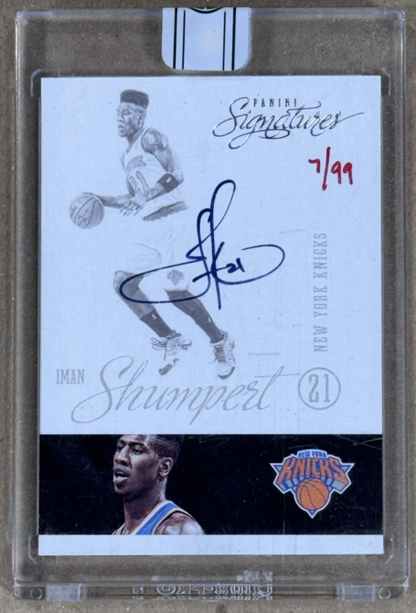 2013 Panini Signatures Iman Shumpert Auto /99 #20 New York Knicks Mint Encased