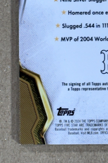 2024 Topps MLB Five Star Manny Ramirez Auto #FSA-MRA Mint Red Sox