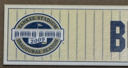 Bucky Dent NY Yankees Game Used 2009 Old Timers Day Locker Room Nameplate Coa