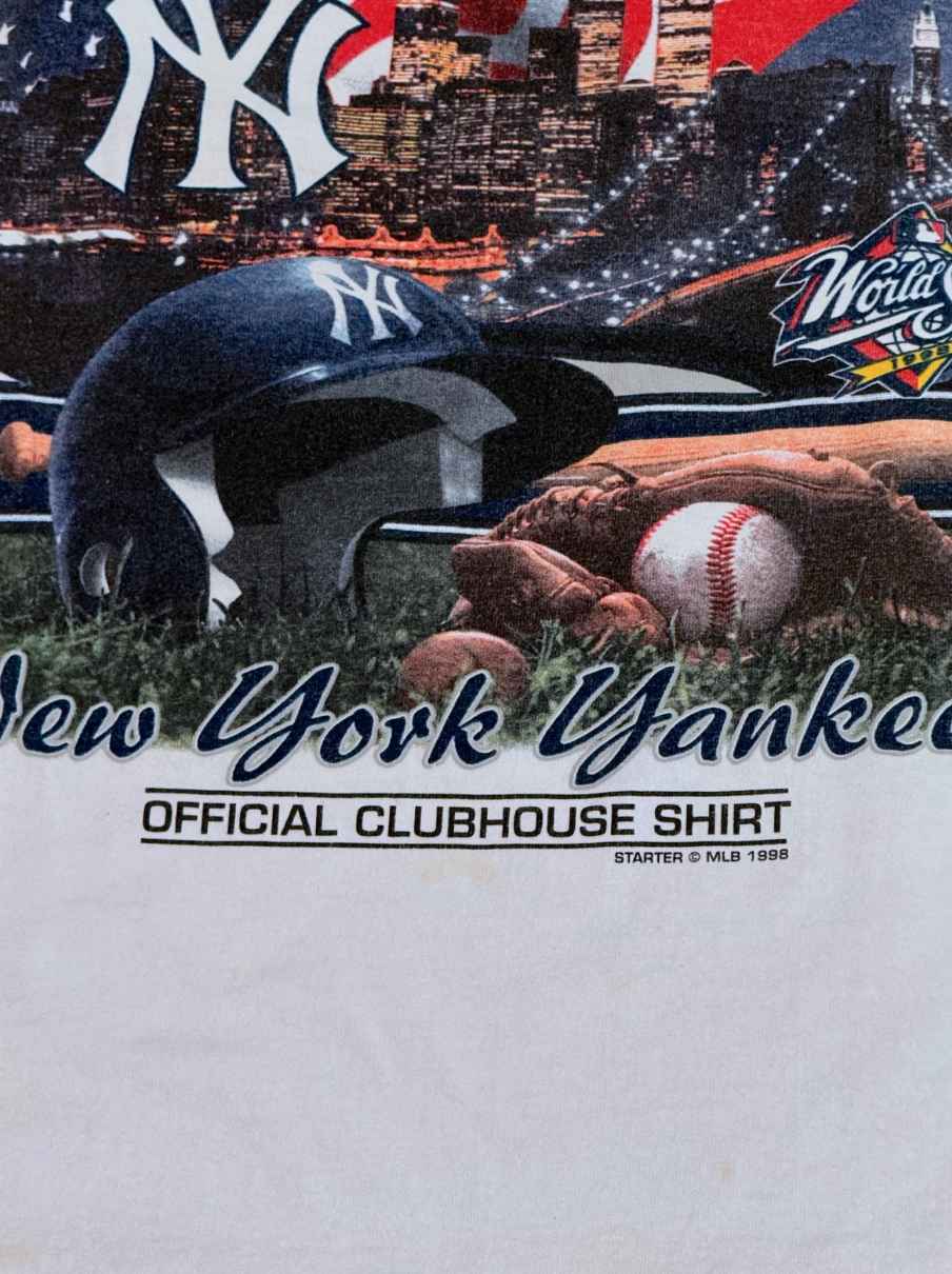 Vintage 1998 New York Yankees World Series Champions Official Clubhouse Shirt XL