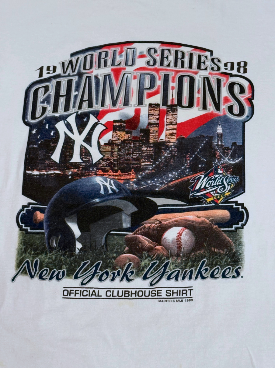 Vintage 1998 New York Yankees World Series Champions Official Clubhouse Shirt XL