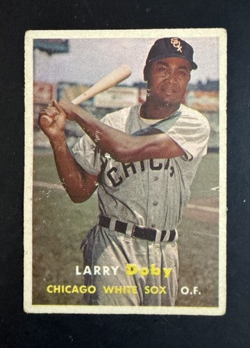 1957 Topps Baseball Larry Doby #85 VG - Ex Centered  Wax On Back HOF White Sox