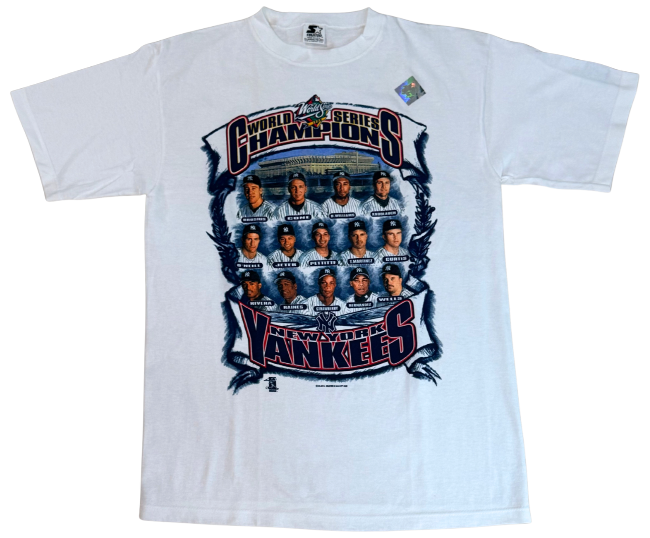 Vintage Starter New York Yankees 1998 World Series Champions T-Shirt Youth XL