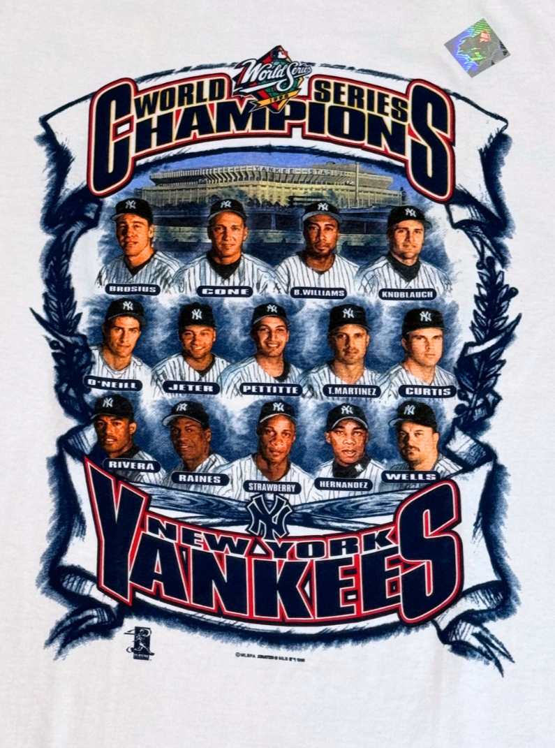 Vintage Starter New York Yankees 1998 World Series Champions T-Shirt Youth XL