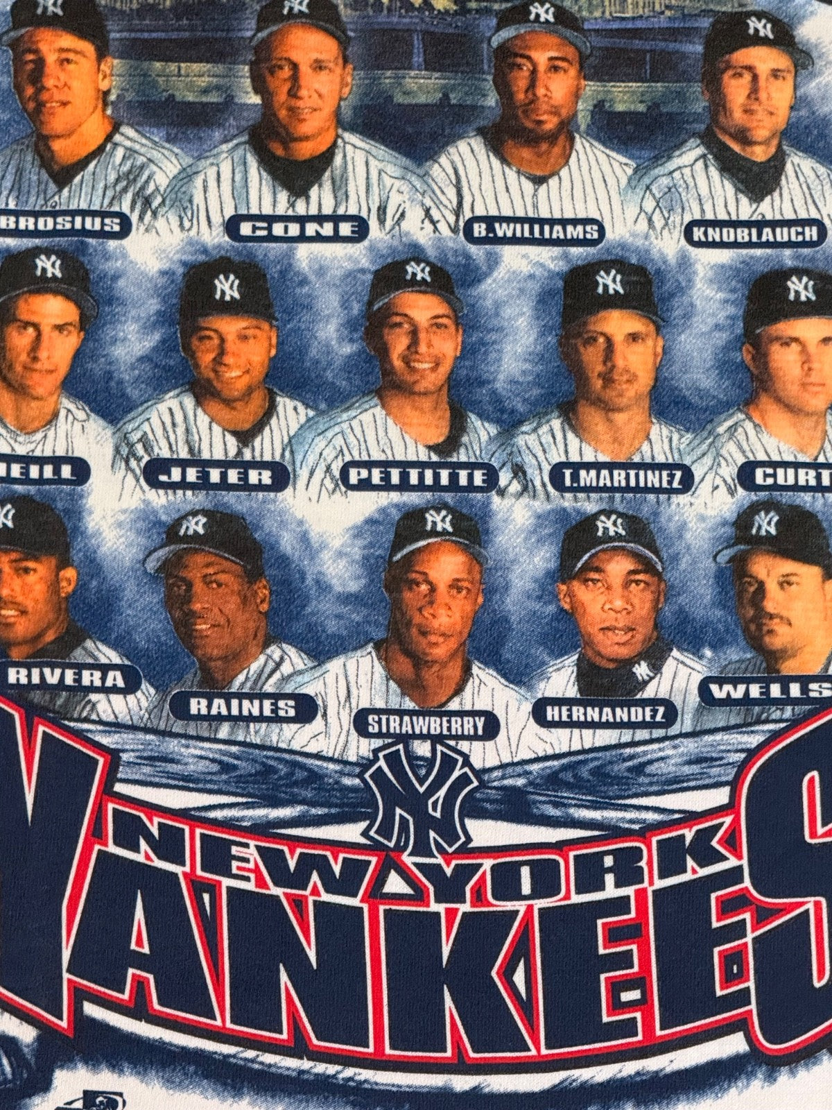 Vintage Starter New York Yankees 1998 World Series Champions T-Shirt Youth XL