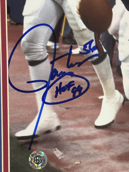 1986 NY Giants Signed 16x20 Framed Photo LT Simms Parcells LE 50/50 Auto BAS COA