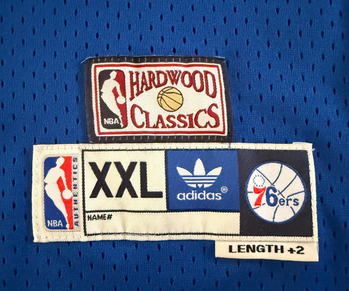 Adidas Julius Erving Philadelphia 76ers #6 Hardwood Classics Jersey XXL Length+2