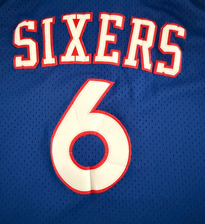 Adidas Julius Erving Philadelphia 76ers #6 Hardwood Classics Jersey XXL Length+2