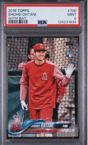 2018 Topps Shohei Ohtani Photo Variation #700 Batting Cage Rc PSA 9 Mint Rookie
