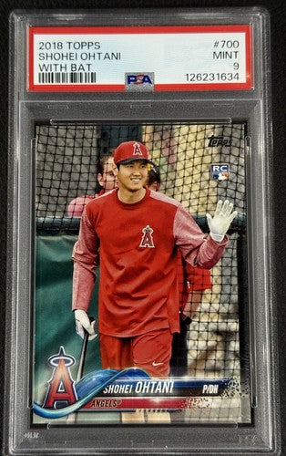2018 Topps Shohei Ohtani Photo Variation #700 Batting Cage Rc PSA 9 Mint Rookie