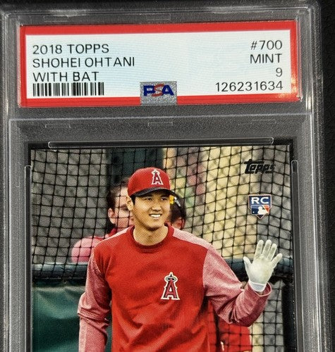 2018 Topps Shohei Ohtani Photo Variation #700 Batting Cage Rc PSA 9 Mint Rookie