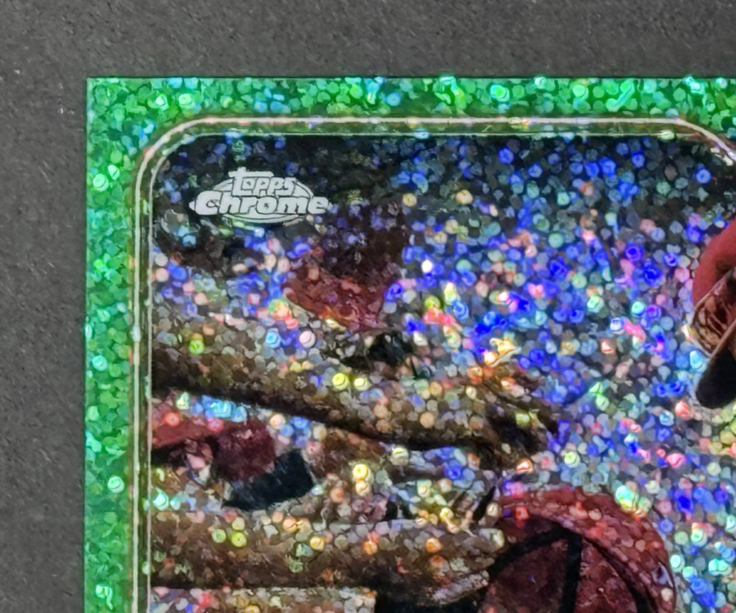 2024 Topps Chrome Mike Trout Green Speckle Image Variation LE /99 LA Angles Mint