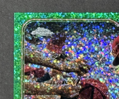 2024 Topps Chrome Mike Trout Green Speckle Image Variation LE /99 LA Angles Mint